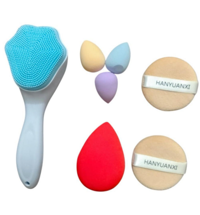 7 in 1 one makeup accessories deals 
‎6 beauty blenders and facial scrub