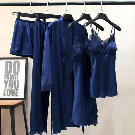Comfortable Blue Jersey Nightware Set 5 pcs