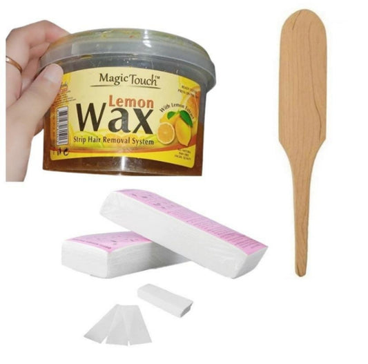 3 in 1 hair removal Accessories bundle- Waxing Kit with Waxing spatula & 50 wax strips