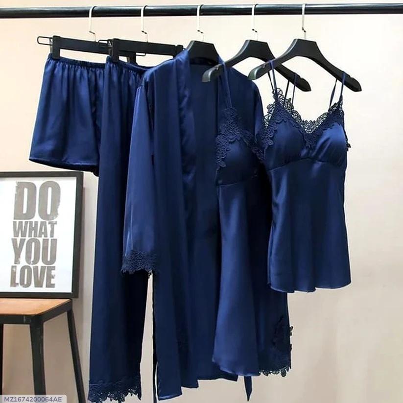Comfortable Blue Jersey Nightware Set 5 pcs