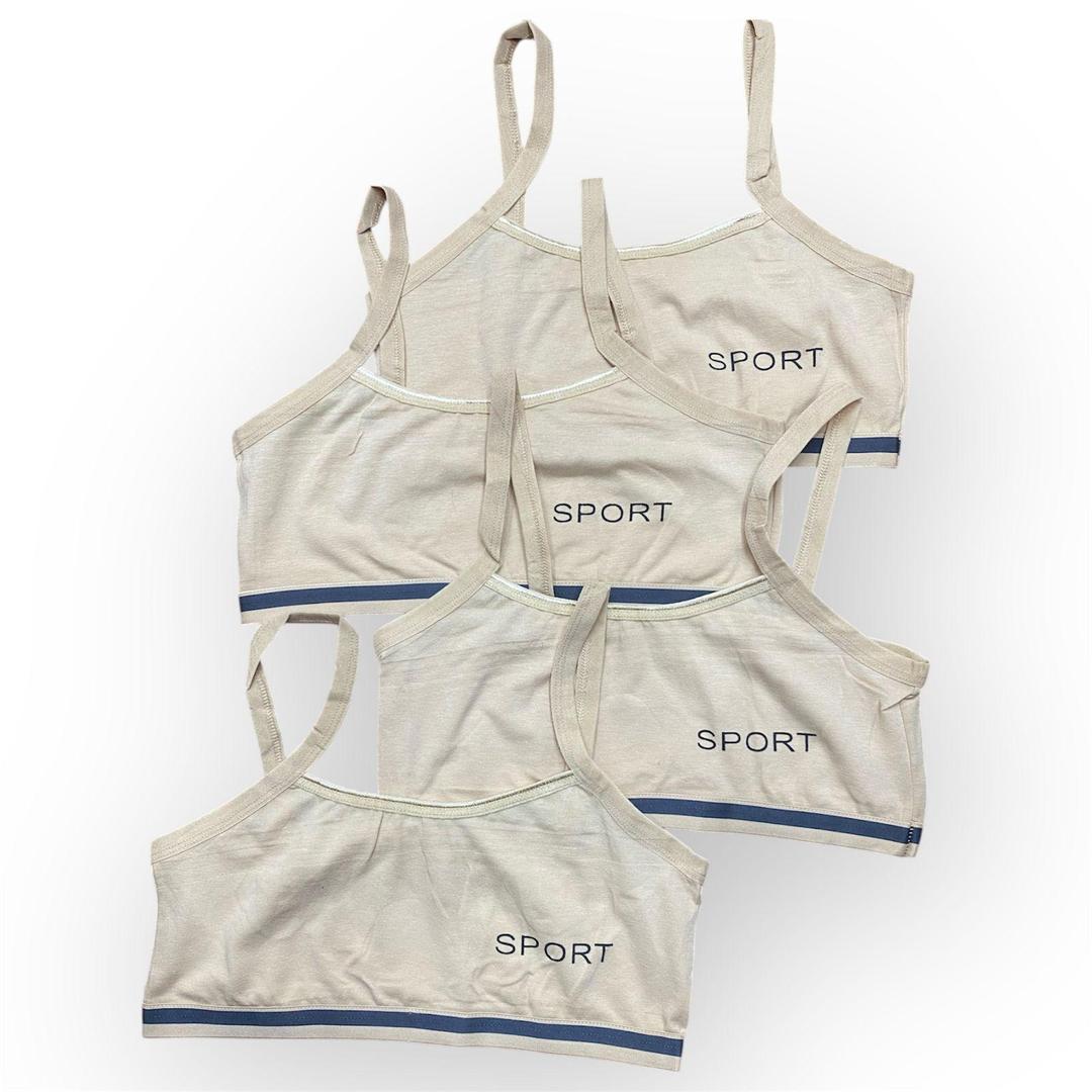Comfortable Embroidered cotton sports bra- pack of 2