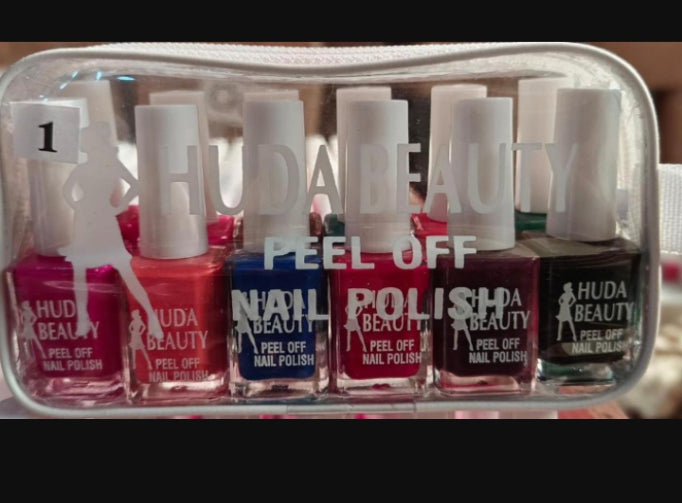 12 piece- Quick Drying Peel off Nail Polish- Smooth and Even Coverage in Stunning colour